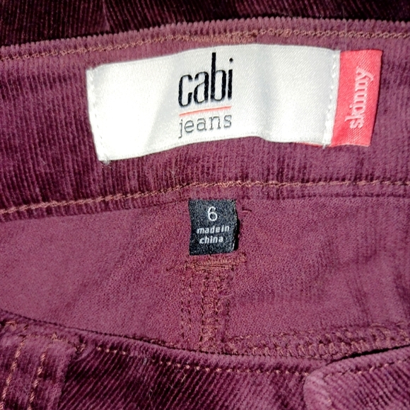 cabi Corduroy Jeans/Pants in Skinny Plum ** EUC ** - Picture 2 of 2